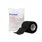 Dukal | Non-Sterile Cohesive Bandage 2" x 5 yd, Black | 8026BKLF