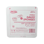 Dukal | Sterile X-Ray Detectable Type VII Gauze Sponges 8" X 4" 12-Ply | 482-2X