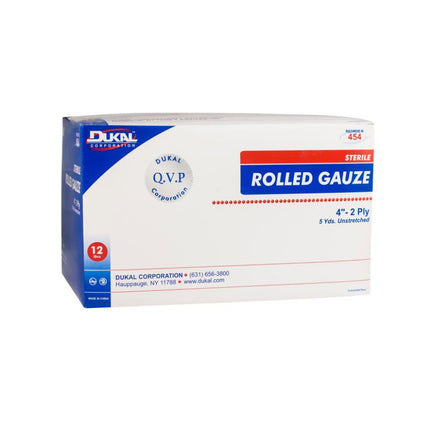 Sterile Rolled Gauze 4" x 5yd 2-Ply