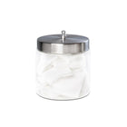 Dukal | Tech-Med Sundry Jar Glass Clear 4 X 4 Inch, Stainless Steel Lid | 4013