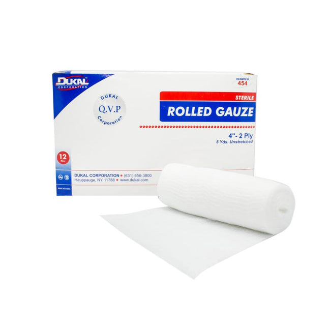 Dukal | Sterile Rolled Gauze 4" x 5yd 2-Ply | 454