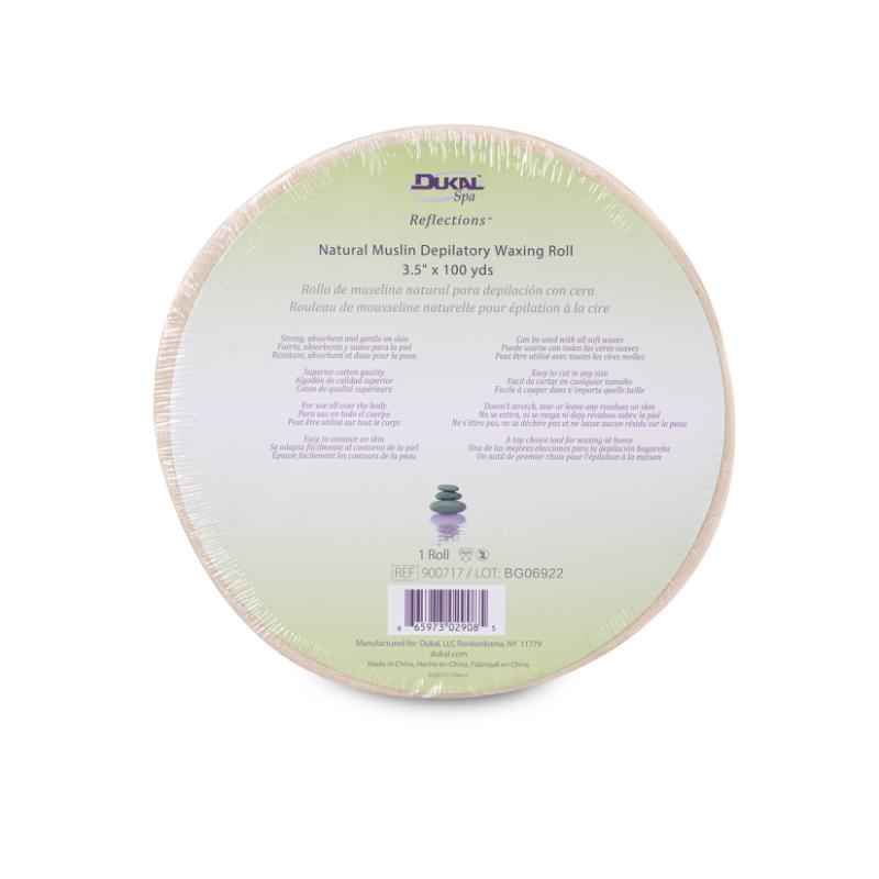 Dukal | Natural Muslin Depilatory Waxing Roll, 3.5