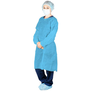 Dukal | Poly Coated Isolation Gown, Blue | 303BL