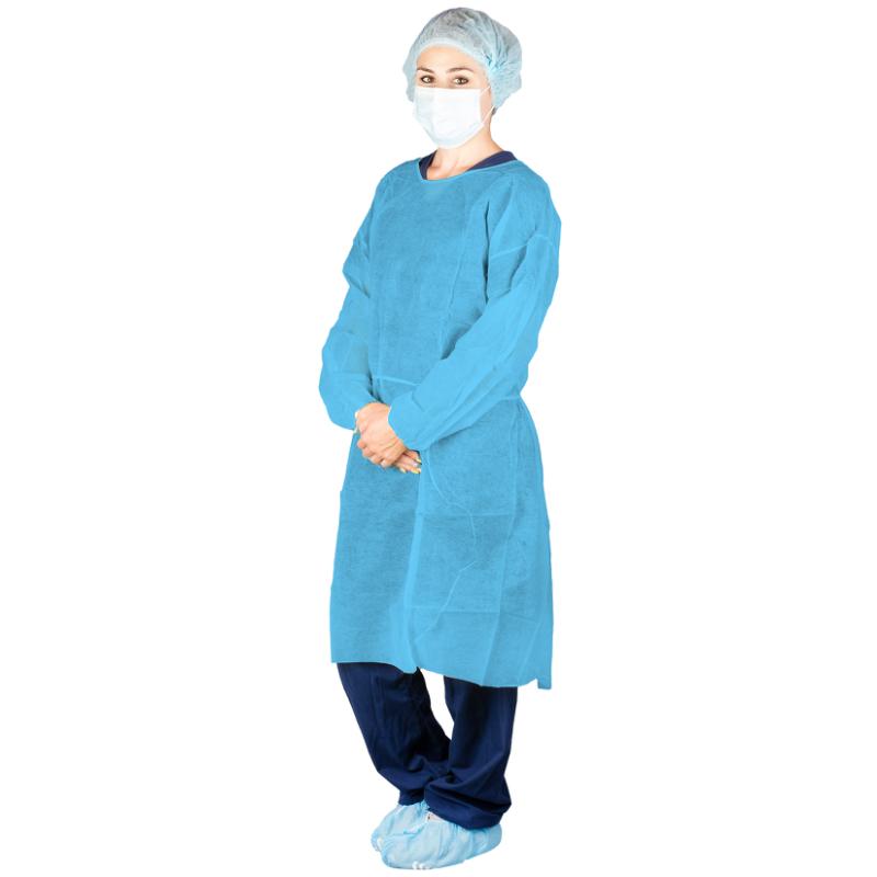 Dukal | Poly Coated Isolation Gown, Blue | 303BL