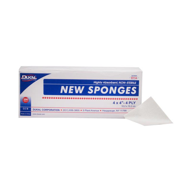 Dukal | Non-Sterile New Sponge 4" x 4" 4-Ply | 6114