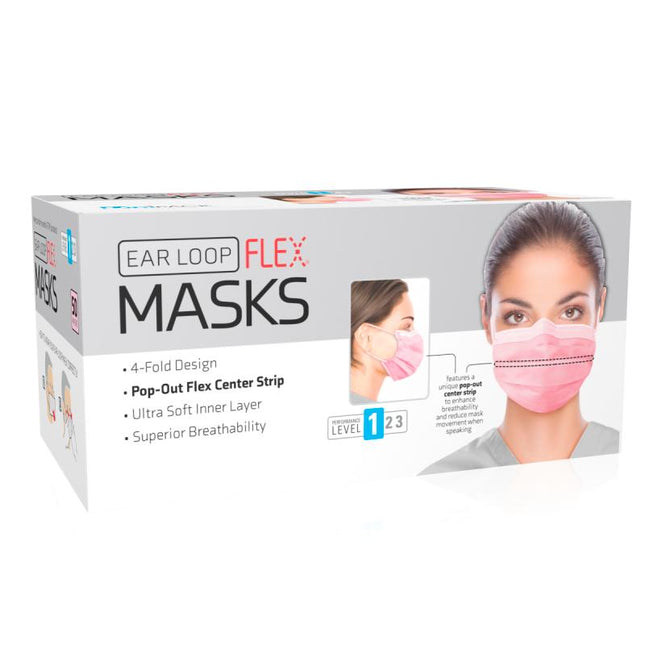 Dukal | Flex Mask Level 1 Ear-Loop Pink | ULM-6189