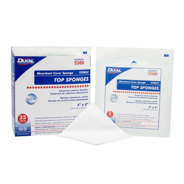 Dukal | Sterile Top Sponges 4" x 4" | 5360