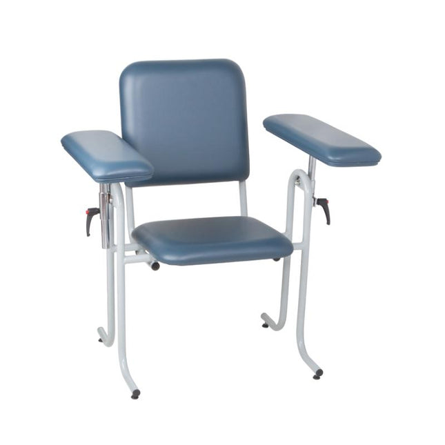 Dukal | Blood Draw Chair Straight Arm, Blue | 4382