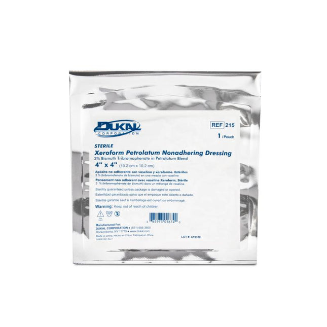 Dukal | Sterile Xeroform Dressing 4" x 4" | 215