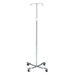 Dukal | IV Pole, 2 Hook, 4 Caster, Adjust 47" - 84" | 4353