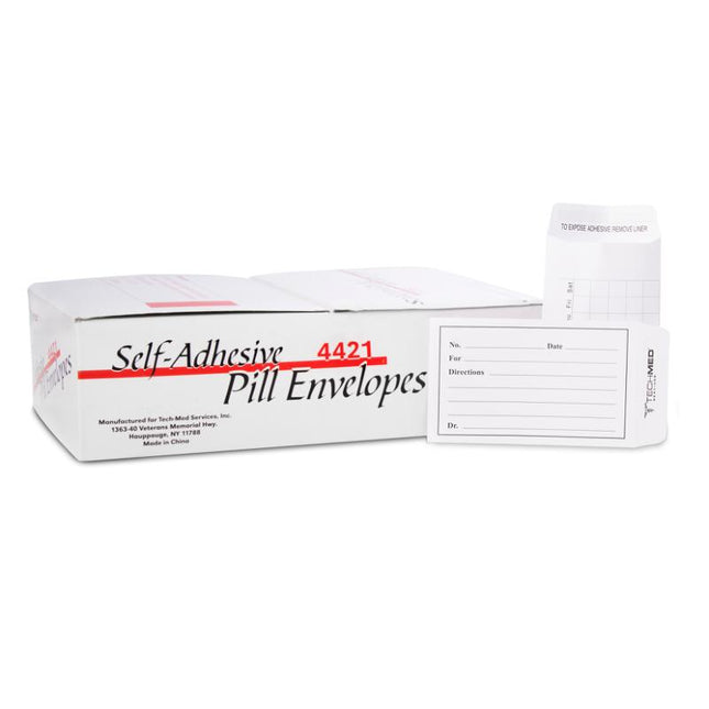 Dukal | Self Seal Printed Pill Envelope 3.5" x 2.25" | 4421