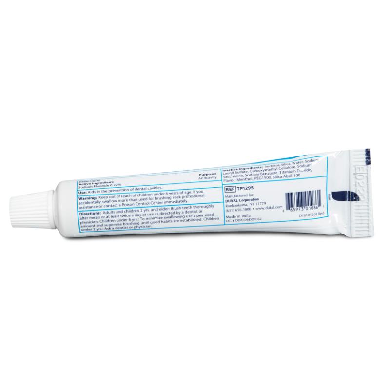 Dukal | White Gel Toothpaste 0.6 oz, White | TP1295