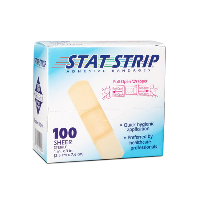 Dukal | Sheer Stat Strip® Adhesive Bandages 1 x 3 | 15205