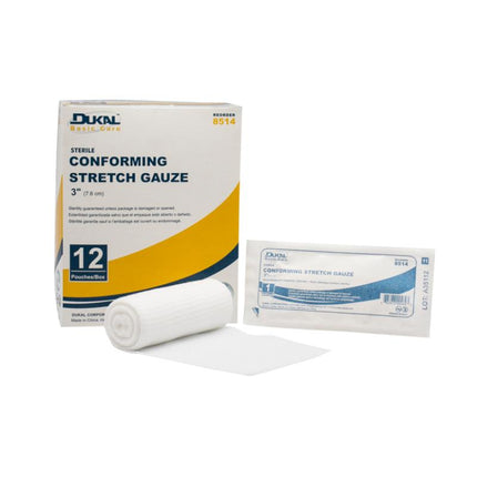 Sterile Basic Care Conforming Stretch Gauze 3" | 8514 | | Bandages, Conforming Stretch Bandages, Sterile, Traditional Wound Care | Dukal | SurgiMac