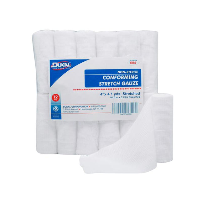 Dukal | Non-Sterile Conforming Stretch Gauze 4" x 4.1 yd | 604