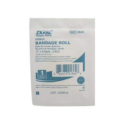 Sterile Basic Care Fluff Bandage Roll 2" x 4.5 yd 3-Ply | 8642 | | Bandage Rolls, Bandages, Fluff, Sterile, Traditional Wound Care | Dukal | SurgiMac
