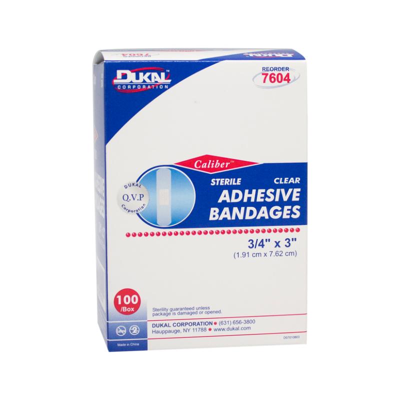 Dukal | Sheer Adhesive Bandages 3/4 x 3 | 7604