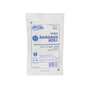 Dukal | Sterile Fluff Bandage Roll 3.4" x 3.1 yd 6-Ply | 640