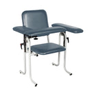 Dukal | Blood Draw Chair, Upholstered, with Flip Arm, Blue | 4382-F