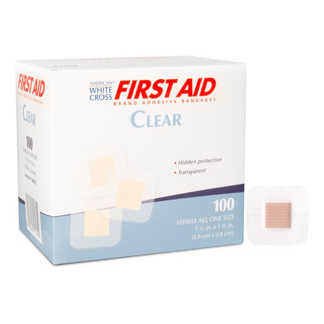 Dukal | Clear Adhesive Bandages 1-1/2 x 1-1/2 | 1308033