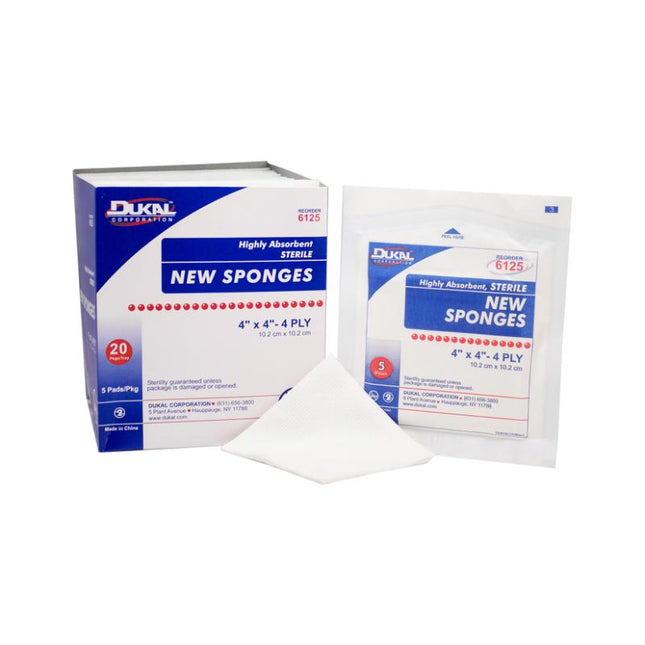 Dukal | Sterile New Sponge 4" x 4" 4-Ply | 6125