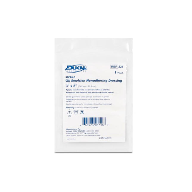 Dukal | Sterile Oil Emulsion Dressing 3" x 8" | 221