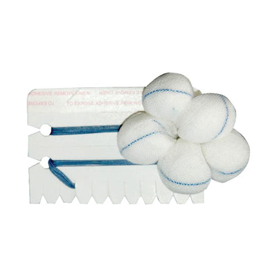 Double Strung Tonsil Sponge, 15" Blue Thread, Sterile 5s, Large, 1", 5/pk, 100 pk/cs