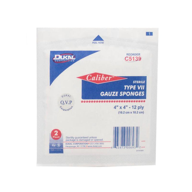 Dukal | Sterile Type VII Gauze Sponges 4" x 4" 12-Ply | C5139