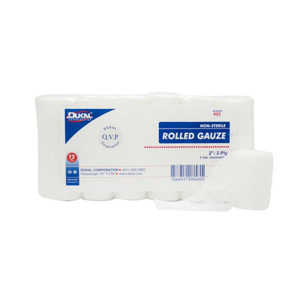 Non-Sterile Rolled Gauze 2" x 5 yd 2-Ply