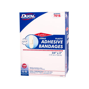 Dukal | Plastic Adhesive Bandages 3/4 x 3 | 7616