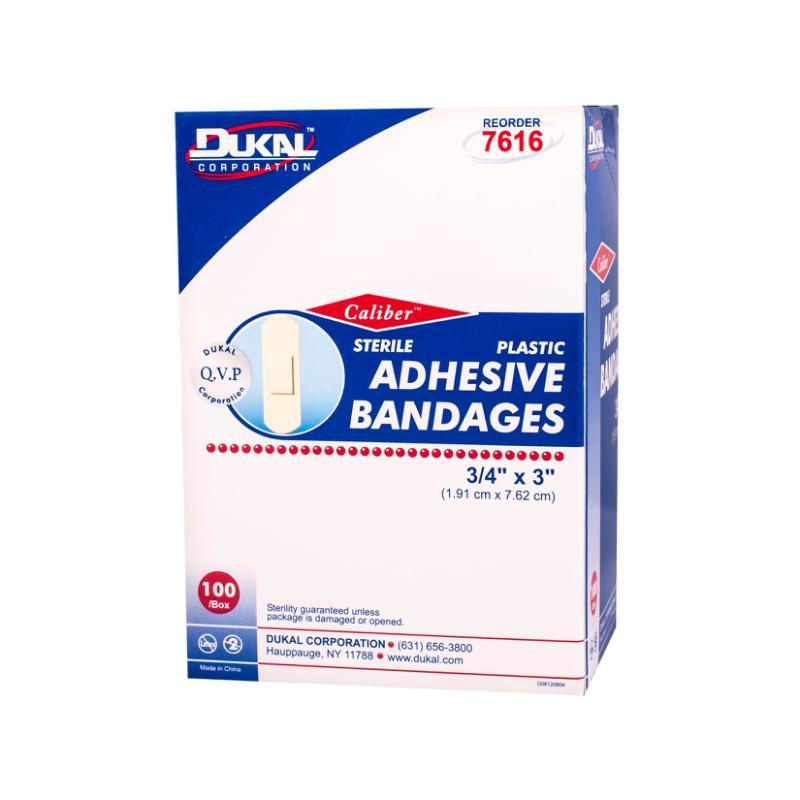 Dukal | Plastic Adhesive Bandages 3/4 x 3 | 7616