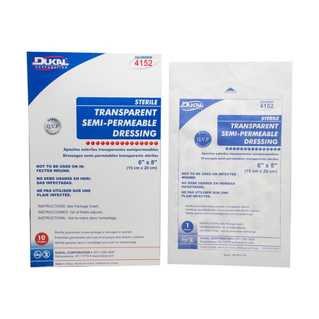 Dukal | Dukal Sterile Transparent Semi-Permeable Dressing 6" x 8" | 4152