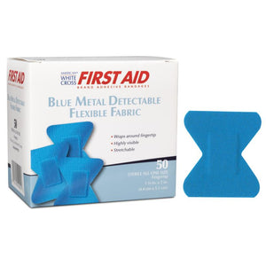Dukal | Metal Detectable Fabric Adhesive Bandages Fingertip 1-3/4 x 2 | 99921