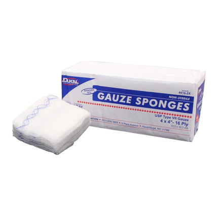 Non-Sterile X-Ray Detectable Type VII Gauze Sponges 4" x 4" 16-Ply