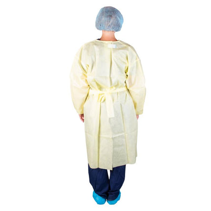 Isolation Gown by Dukal - Yellow - AAMI Level 1 and 2