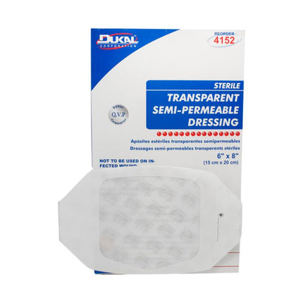 Sterile Transparent Semi-Permeable Dressing 6" x 8" | Dukal | Only at SurgiMac