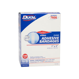 Dukal | Sheer Adhesive Bandages 1 x 3 | 7608