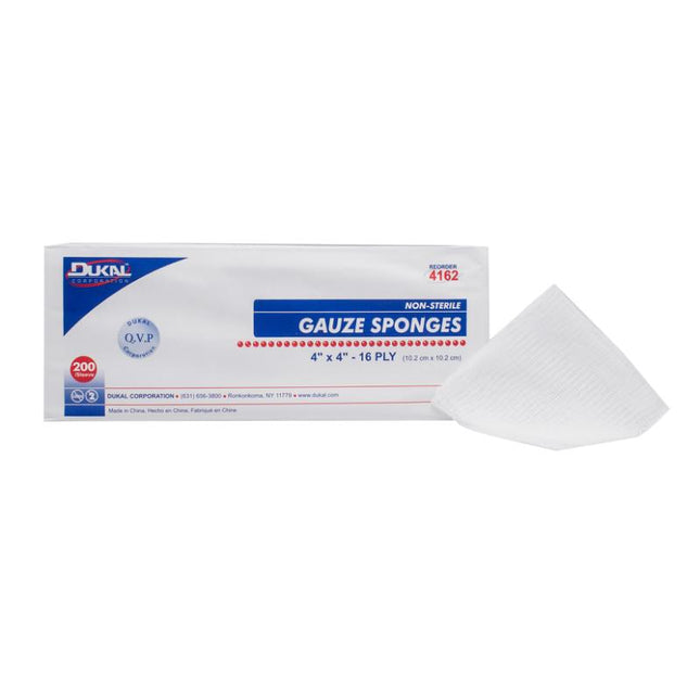 Dukal | Non-Sterile Gauze Sponges 4" x 4" 16-Ply | 4162