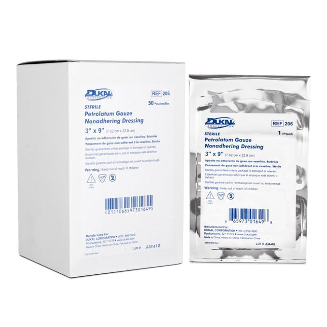 Dukal | Sterile Petrolatum Dressing 3" x 9" | 206