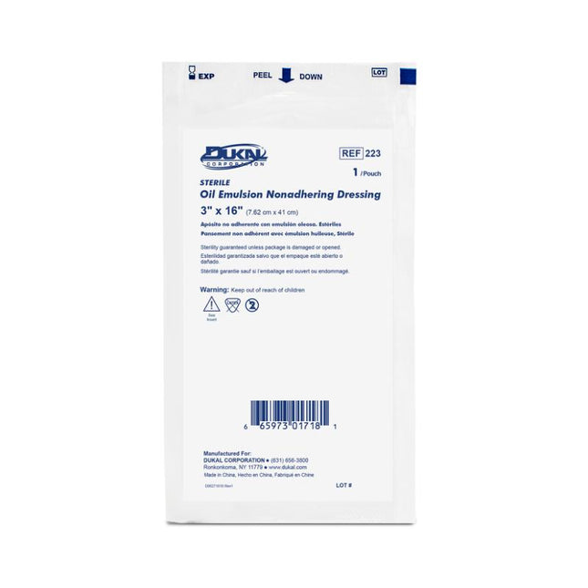 Dukal | Sterile Oil Emulsion Dressing 3" x 16" | 223