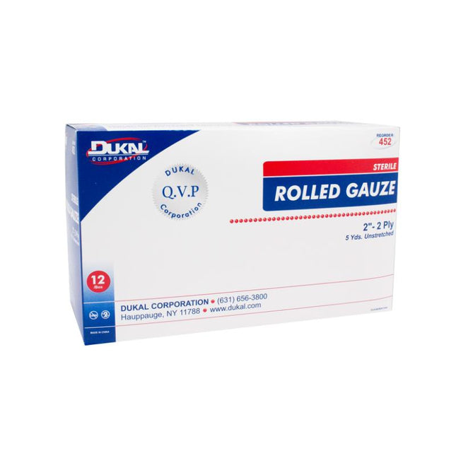 Dukal | Sterile Rolled Gauze 2" x 5 yd 2-Ply | 452