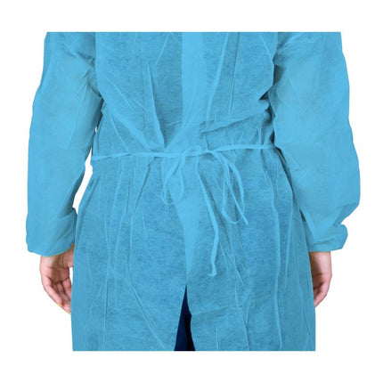 Poly Coated Isolation Gown, Blue