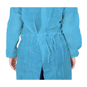 Dukal | Poly Coated Isolation Gown, Blue | 303BL
