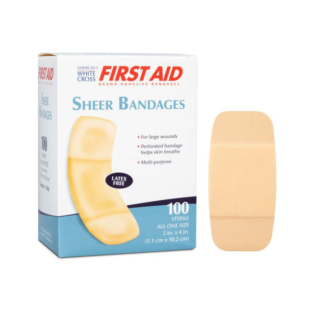 Dukal | Sheer Adhesive Bandages XL 2 x 4 | 11800