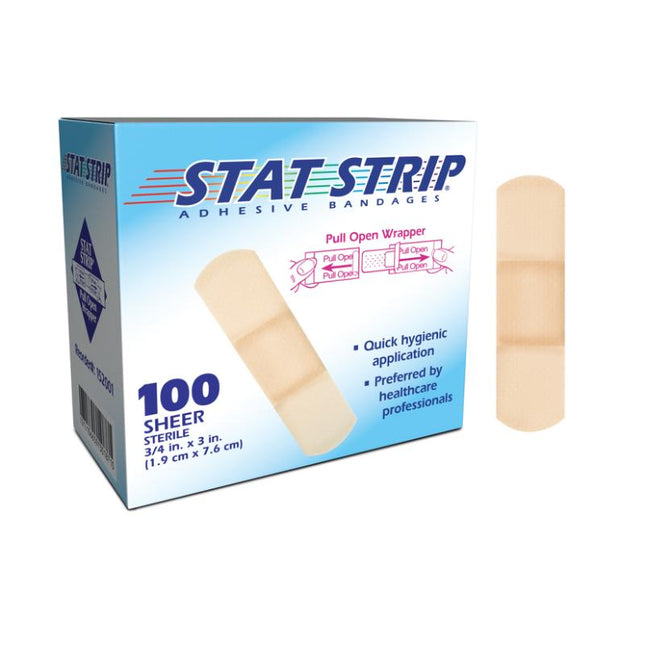 Dukal | Sheer Stat Strip® Adhesive Bandages 3/4 x 3 | 152001