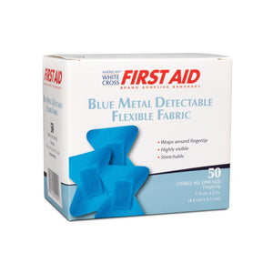 Dukal | Metal Detectable Fabric Adhesive Bandages Fingertip 1-3/4 x 2 | 99921
