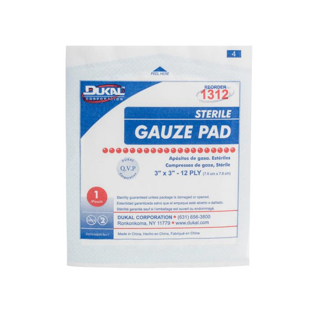 Sterile Gauze Pad 3" x 3" 12-Ply