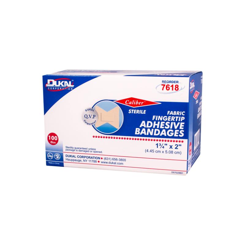 Dukal | Flexible Fabric Adhesive Bandages Fingertip 1-3/4 x 2 | 7618