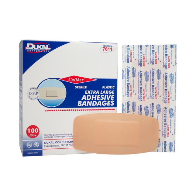 Dukal | Plastic Adhesive Bandages 2 x 4, XL | 7611