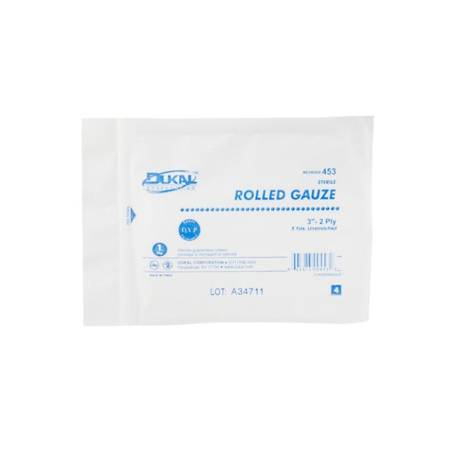 Dukal | Sterile Rolled Gauze 3" x 5 yd 2-Ply | 453